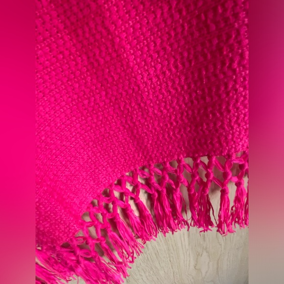 Lilly Pulitzer Tatum Long Fringe Hem Cardigan Hot Pink Sz Medium - Picture 5 of 13
